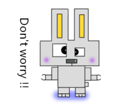 Cute rabbit "Pyonta" English version sticker #7755621