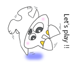 Cute rabbit "Pyonta" English version sticker #7755622