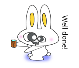Cute rabbit "Pyonta" English version sticker #7755623