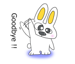 Cute rabbit "Pyonta" English version sticker #7755626