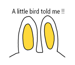 Cute rabbit "Pyonta" English version sticker #7755627