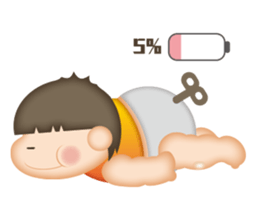 power of angel and devil in little boy. sticker #7758376