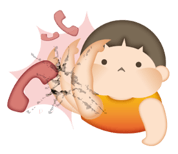 power of angel and devil in little boy. sticker #7758407