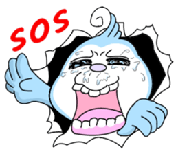 Blue say hello sticker #7758453