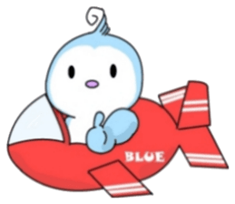 Blue say hello sticker #7758466