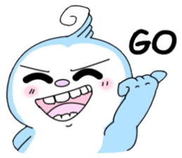 Blue say hello sticker #7758483