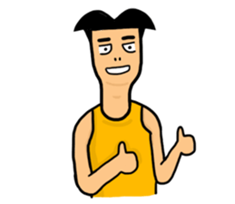 Undershirt Man sticker #7758533