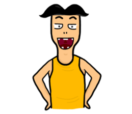 Undershirt Man sticker #7758540