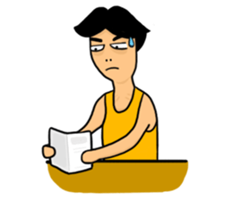 Undershirt Man sticker #7758554