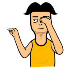 Undershirt Man sticker #7758555