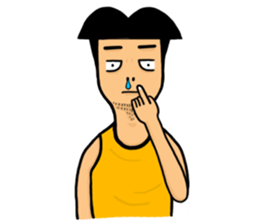 Undershirt Man sticker #7758558