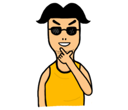 Undershirt Man sticker #7758559