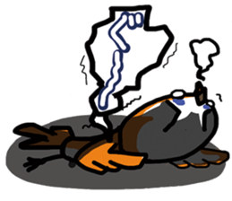 A little bad sparrow of personality sticker #7759242