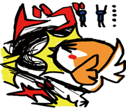 A little bad sparrow of personality sticker #7759247