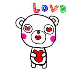 Polar bear red cheeks Eng ver. sticker #7759492