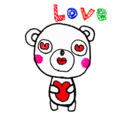 Polar bear red cheeks Eng ver. sticker #7759492