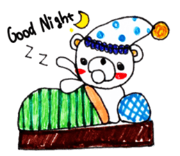 Polar bear red cheeks Eng ver. sticker #7759493