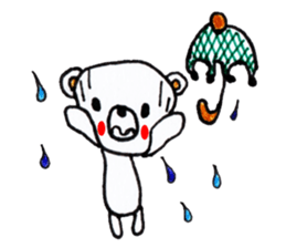 Polar bear red cheeks Eng ver. sticker #7759494