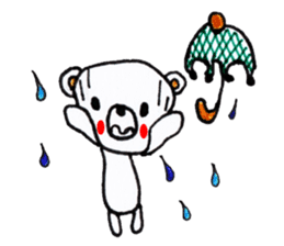 Polar bear red cheeks Eng ver. sticker #7759494