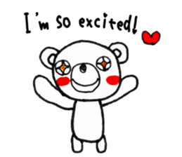 Polar bear red cheeks Eng ver. sticker #7759497