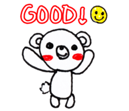 Polar bear red cheeks Eng ver. sticker #7759500