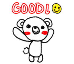 Polar bear red cheeks Eng ver. sticker #7759500