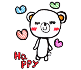 Polar bear red cheeks Eng ver. sticker #7759501