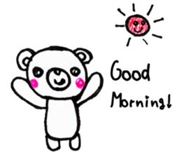 Polar bear red cheeks Eng ver. sticker #7759504