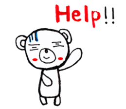 Polar bear red cheeks Eng ver. sticker #7759507