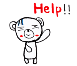 Polar bear red cheeks Eng ver. sticker #7759507