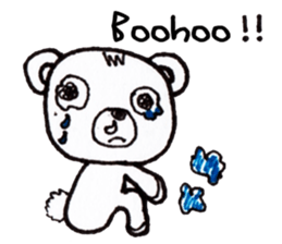 Polar bear red cheeks Eng ver. sticker #7759509