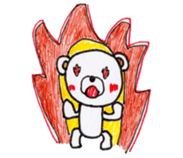 Polar bear red cheeks Eng ver. sticker #7759513