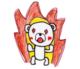 Polar bear red cheeks Eng ver. sticker #7759513