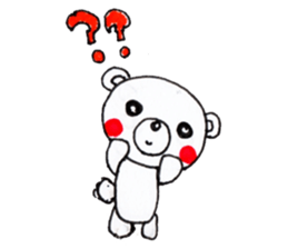 Polar bear red cheeks Eng ver. sticker #7759515