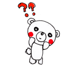 Polar bear red cheeks Eng ver. sticker #7759515