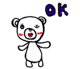 Polar bear red cheeks Eng ver. sticker #7759516