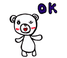 Polar bear red cheeks Eng ver. sticker #7759516