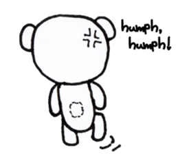 Polar bear red cheeks Eng ver. sticker #7759518