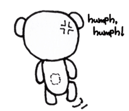 Polar bear red cheeks Eng ver. sticker #7759518