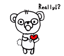 Polar bear red cheeks Eng ver. sticker #7759519