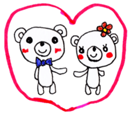 Polar bear red cheeks Eng ver. sticker #7759521