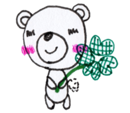 Polar bear red cheeks Eng ver. sticker #7759522