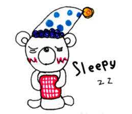 Polar bear red cheeks Eng ver. sticker #7759523