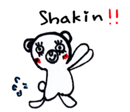 Polar bear red cheeks Eng ver. sticker #7759524