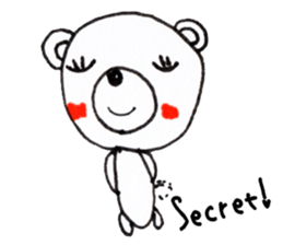 Polar bear red cheeks Eng ver. sticker #7759526