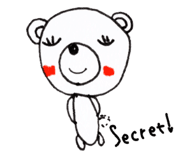 Polar bear red cheeks Eng ver. sticker #7759526