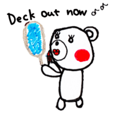 Polar bear red cheeks Eng ver. sticker #7759527