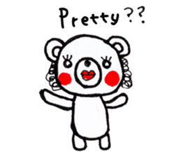 Polar bear red cheeks Eng ver. sticker #7759528