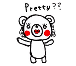 Polar bear red cheeks Eng ver. sticker #7759528