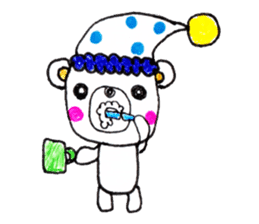 Polar bear red cheeks Eng ver. sticker #7759530